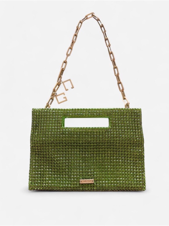 cult gaia Handbags - Cult Gaia Lucinda Crystal Shoulder Bag – Green